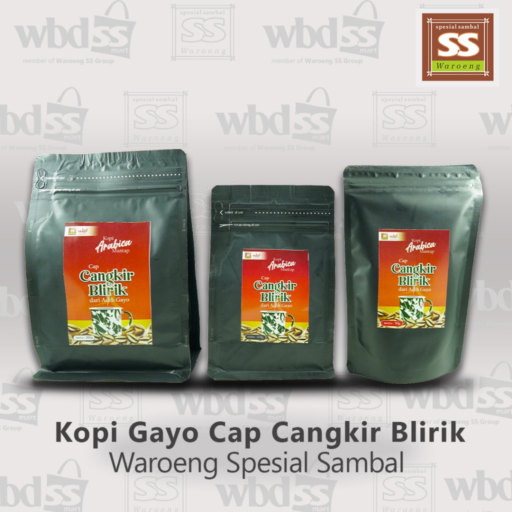

Kopi Gayo Asli Aceh Cap Cangkir Blirik Khas Waroeng SS
