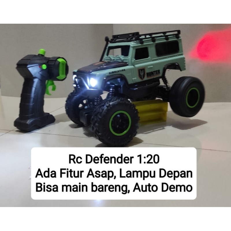 Rc crawler Jeep defenderr 1:20 fitur keluar asap