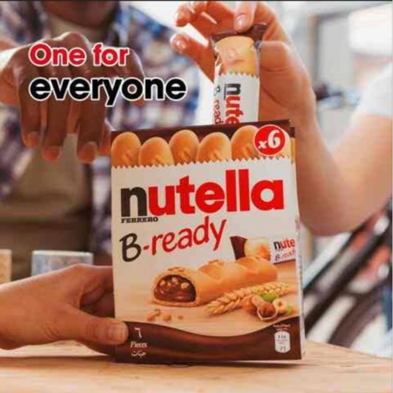 

NUTELLA B-ready Bready Ferrero isi 6 @22gr Wafer Cokelat Chocolate