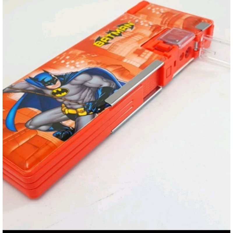 kotak pensil batman manchester royal red ori ready