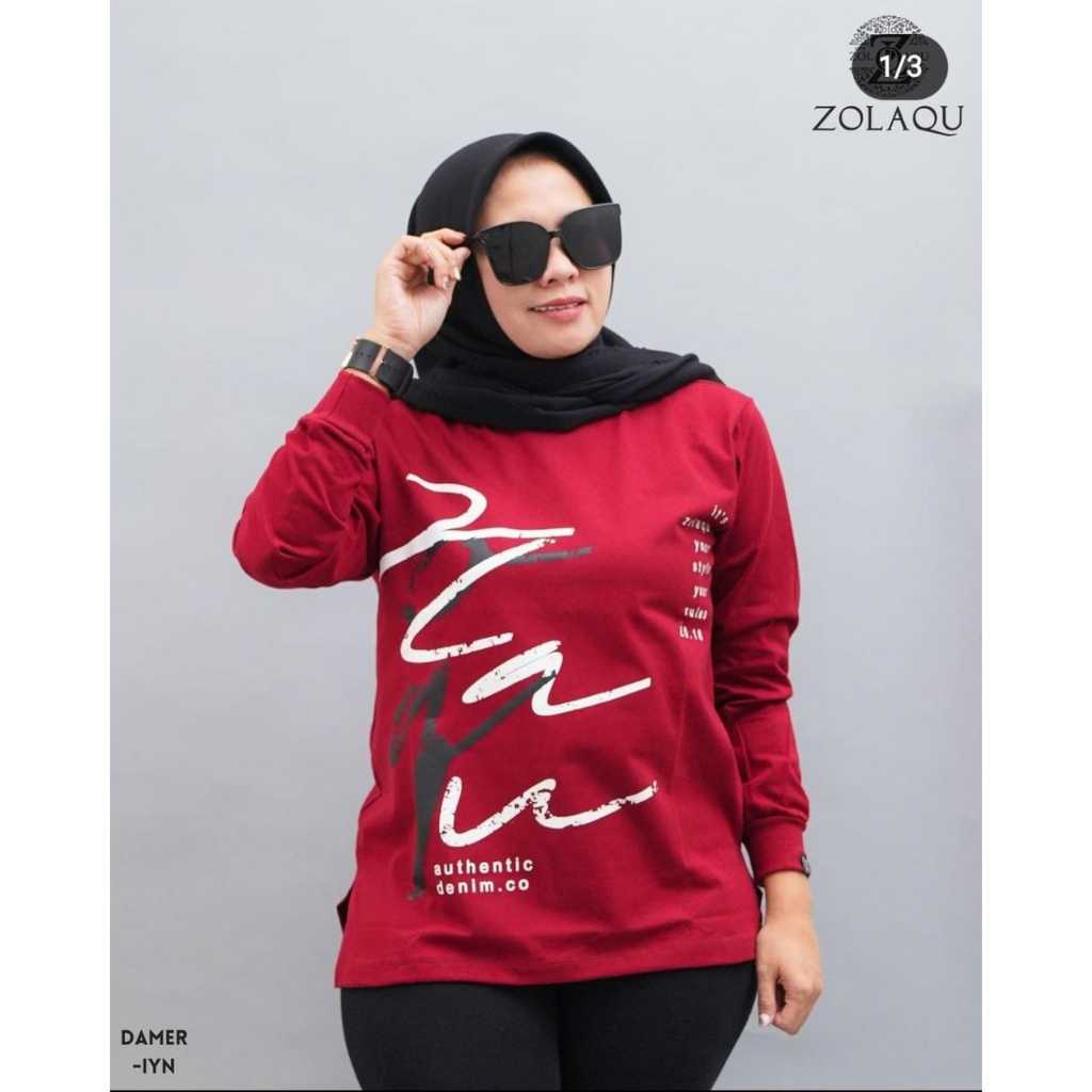 ZOLAQU kaos original (A) terbaru 2023 baju atasan zolaqu jolaqu zolaku wanita ori terbaru