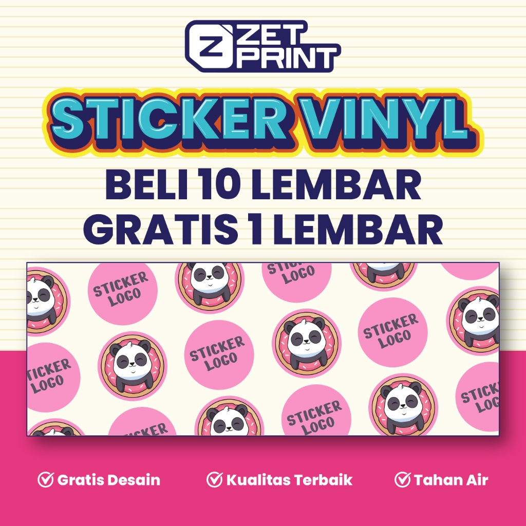 

Cetak Sticker Vinyl Custom Stiker Label Makanan Minuman