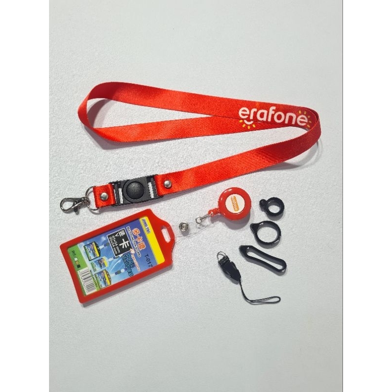Lanyard Erafone Merah | custom logo Erafone | print lanyard - gantungan hp - holder - yoyo logo