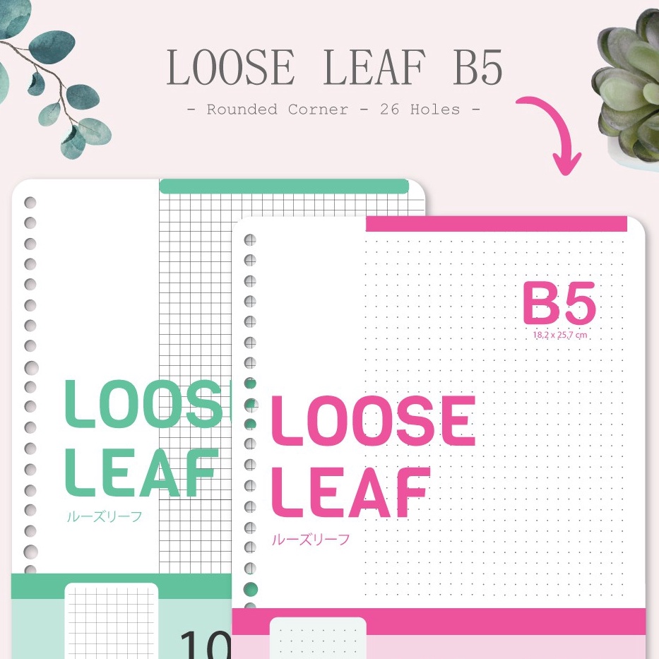 

Loose Leaf B5 1 gsm Rounded Kes File by Bukuqu