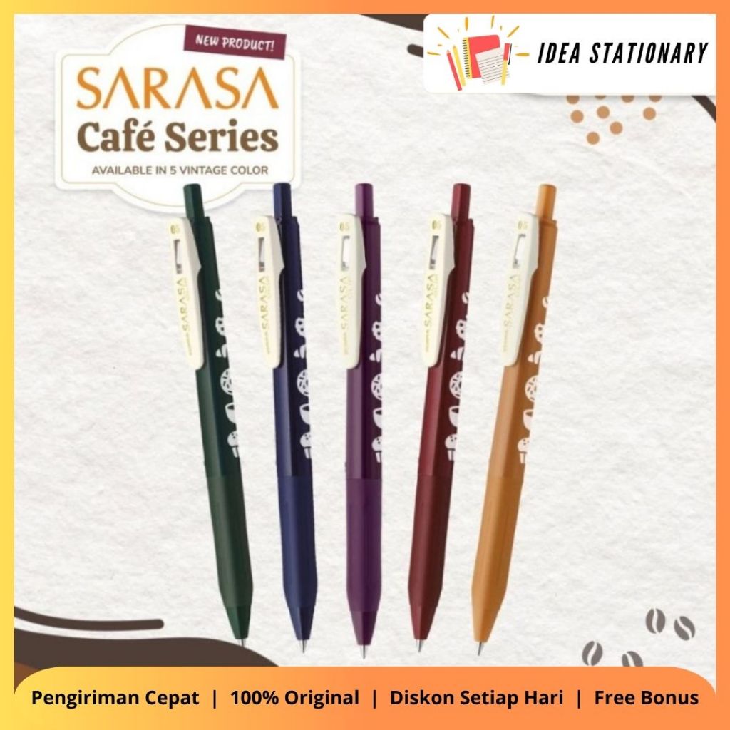 

Ballpen Bolpoint Pulpen Pen Sarasa Clip Cafe Series Vintage Colour 0.5 mm Zebra - Original