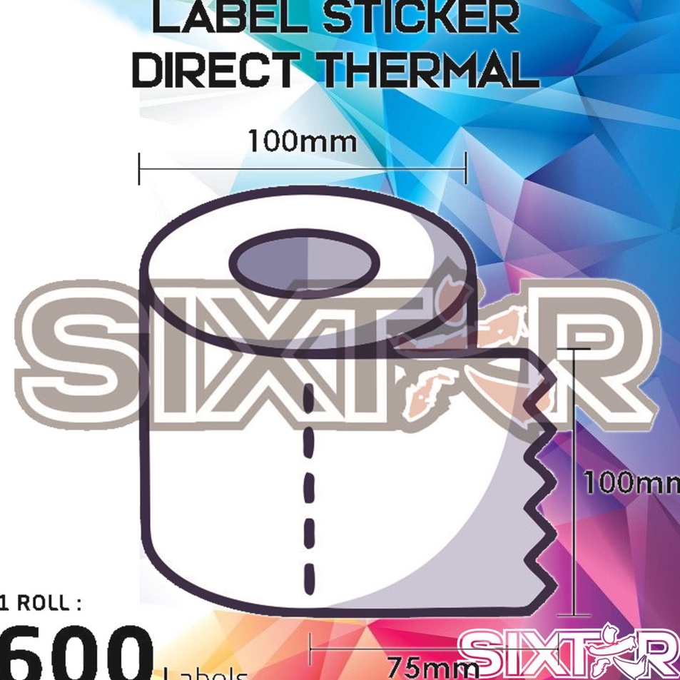 

Direct thermal Label Sticker 1x75x6 1x75 mm 1x75 cm 1 Line Core 15 inch Stiker Barcode Produk Resi Pengiriman