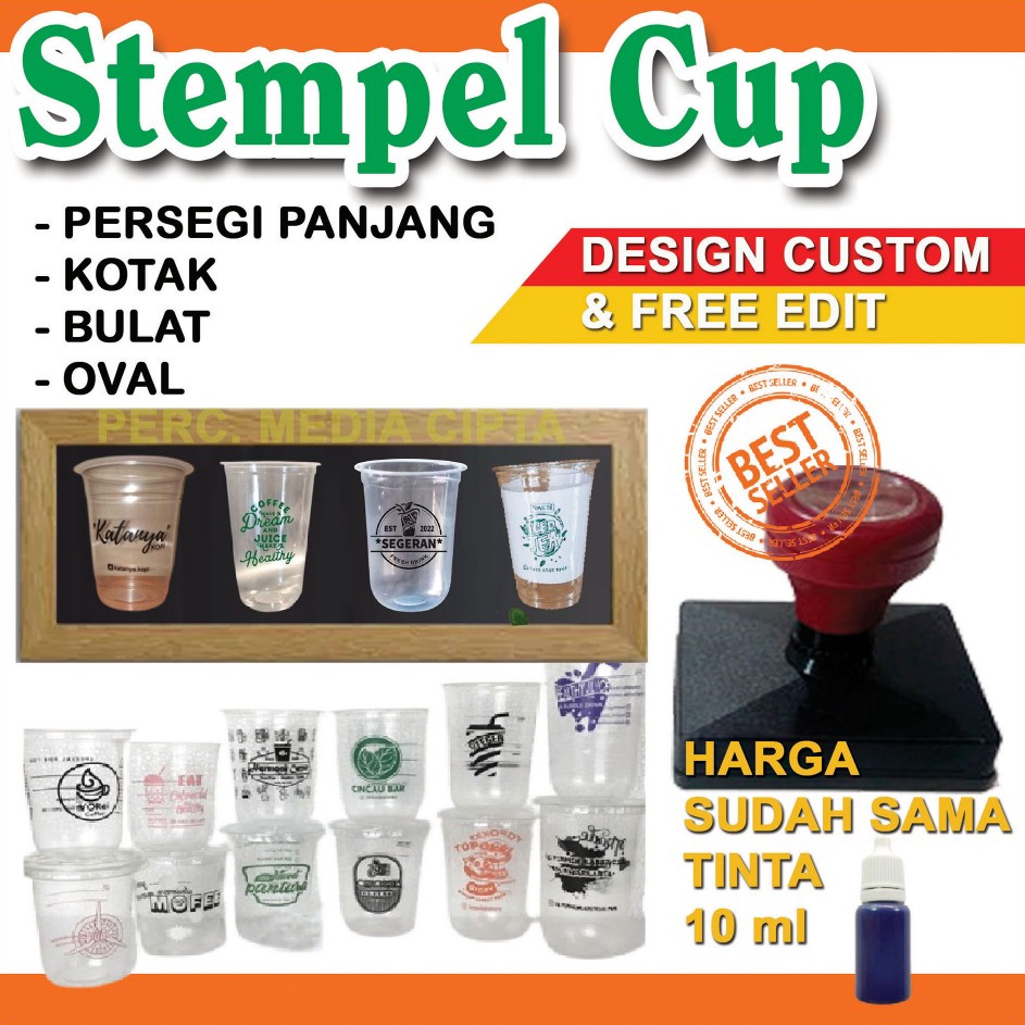 

Stempel Gelas Cup Plastik Sterofom Kayu