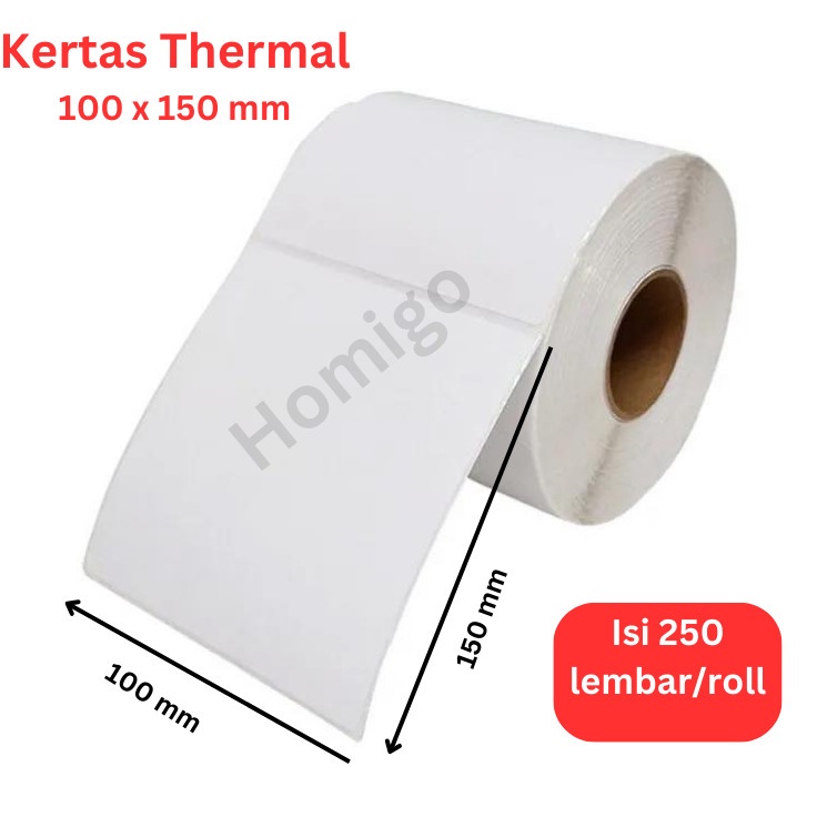 

Super Sale Homigo Kes Thermal Kes Label Resi Barcode ukuran 1x15mm A6 isi 25 LEMBAR PER 1 ROLL Kes Resi Tempel