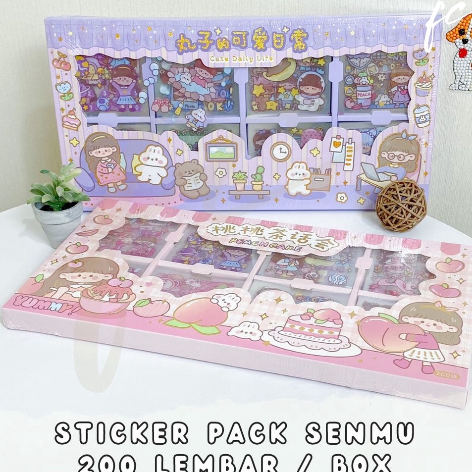 

1 Pack isi 2 Lembar Pcs Sticker Box Merek SENMU SEN MU Momo Stiker Set Transparan JOYTOP Waterproof Pastel Jurnal Scrapbook Diary Estetik Decoration Accessories Hampers Bingkisan Import Harga Grosir Ready COD