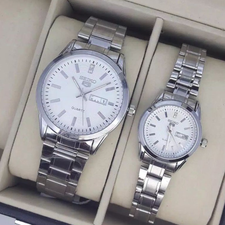 Harga TERMURAAH best seller  bisa satuan  jam tangan couple s3iko balok tanggal dan hari NF15RR rant