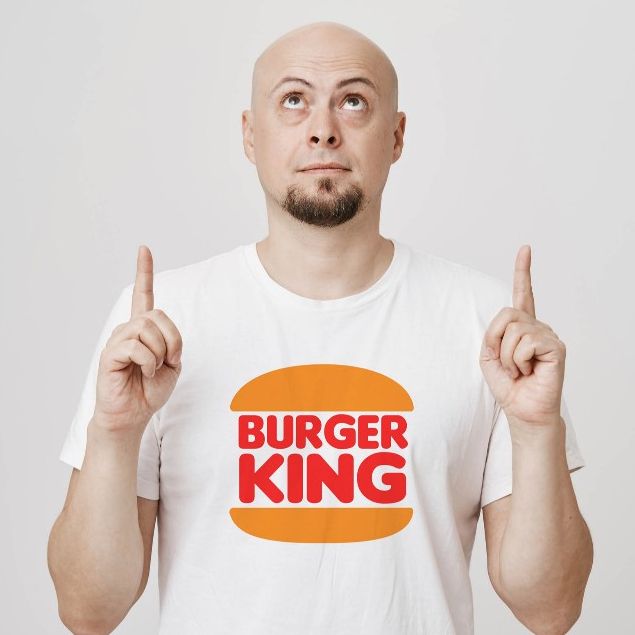 Kaos BURGER KING Hamburger Fast food Restaurant Premium Cotton Combad t-shirt baju Clothing