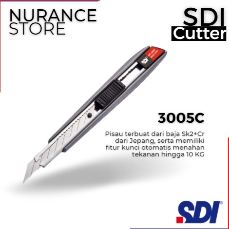 

Sentuhan Personal CUTTER ALUMINIUM DIECAST GRIP SDI 35C AUTOMATIC BLADE LOCK 9 MM