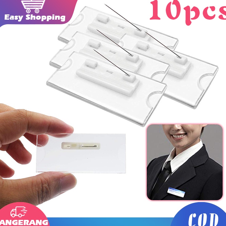 

Trendy 1pcs Nametag Insert Paper Name Tag Manual Akrilik Bahan Papan Nama Dada Peniti Papan Nama Pin