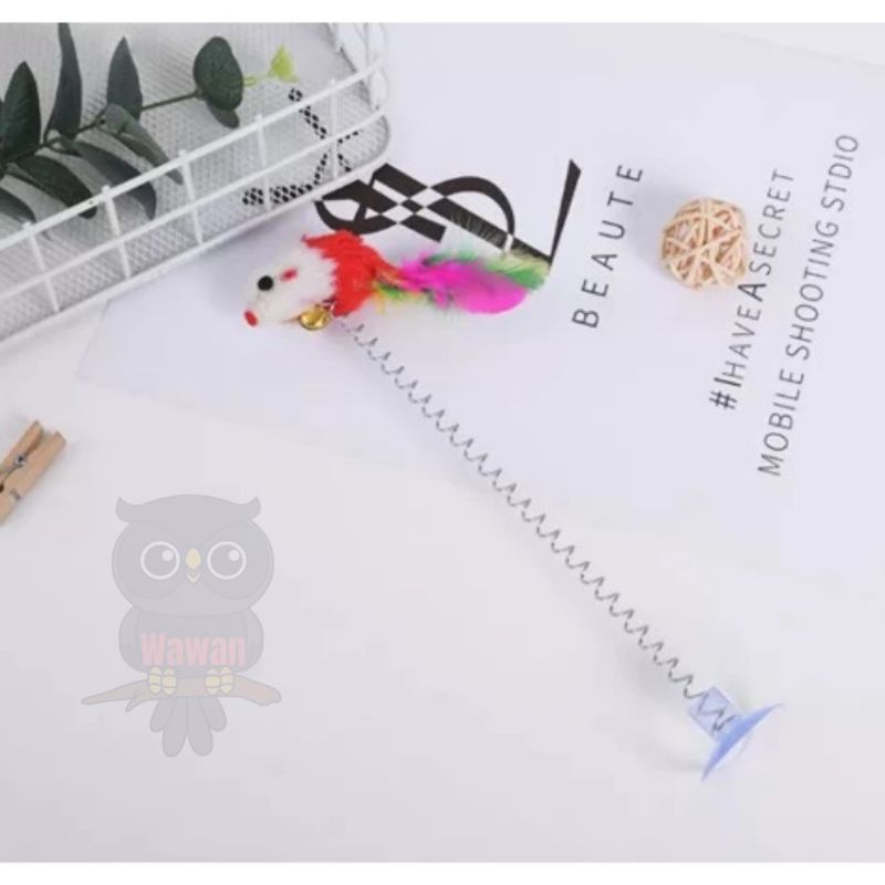 mainan kucing tikus goyang / mainan anakan kucing tikus per / cat rab