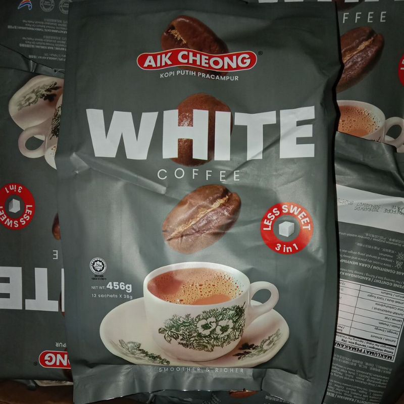 

Aik cheong white coffee 3in1 Less sweet 1dus