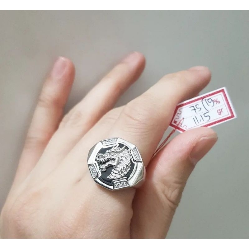 Cincin emas 75 naga segidelapan