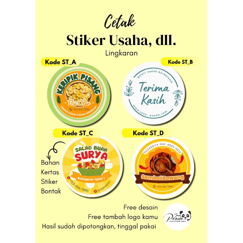 

Cetak Stiker | STIKER CUSTOM LABEL UNTUK MAKANAN, SNACK ULTAH, DLL.