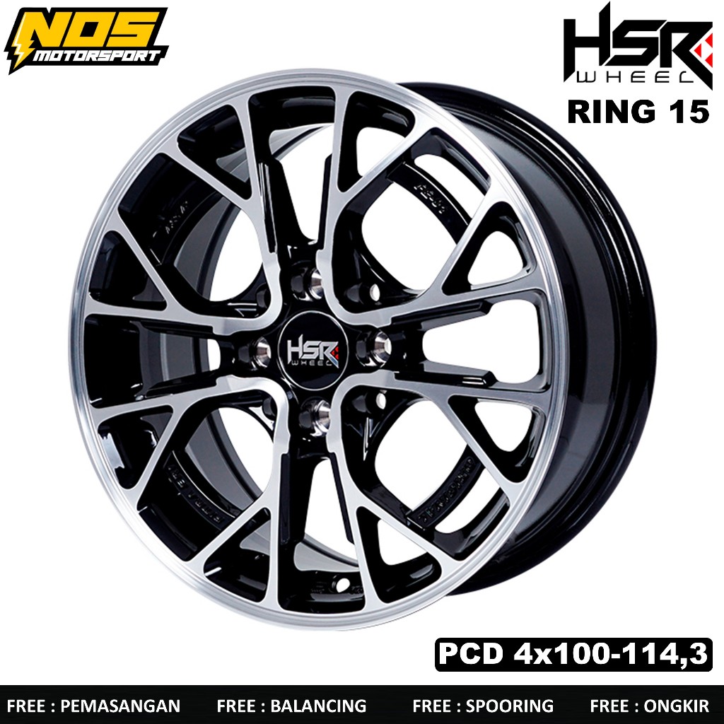 Velg mobil avanza, hsr fe01 ring 15 lubang 4 lebar 6,5 et 42