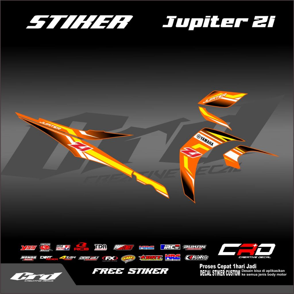 STIKER STRIPING VARIASI JUPITER Z1 - STIKER MOTOR JUPITER Z1 | STIKER JUPITER Z BURHAN | JUPITER Z R