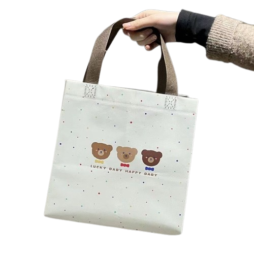 

Paper Bag Kain Cream Lucky Bear Tas Goodie Bag Go Green Ramah Lingkungan