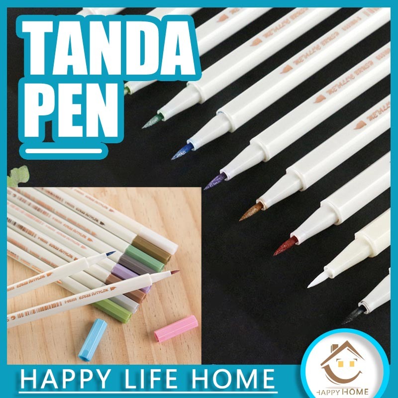 

Metallic BRUSH Pen Spidol Warna Pena Kuas Metalik Kaligrafi