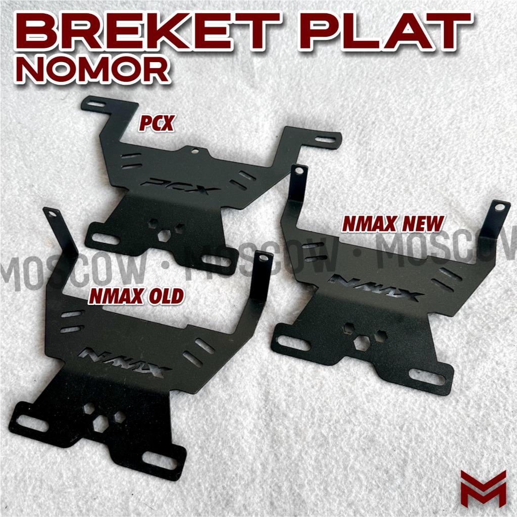 BREKET PLAT NOMOR KUMIS ROBOT PCX 2018 LOKAL PCX 150 NMAX OLD 2015 NMAX NEW 2020 - 2024 BESI TEBEL K