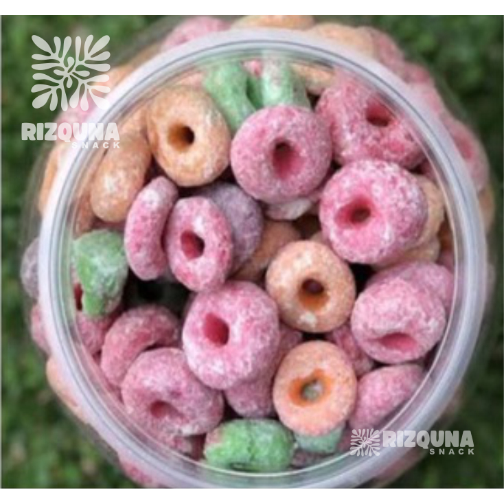 DONAT WARNA WARNI /DONAT PELANGI/CEMILAN KERING DONAT SNACK KILOAN