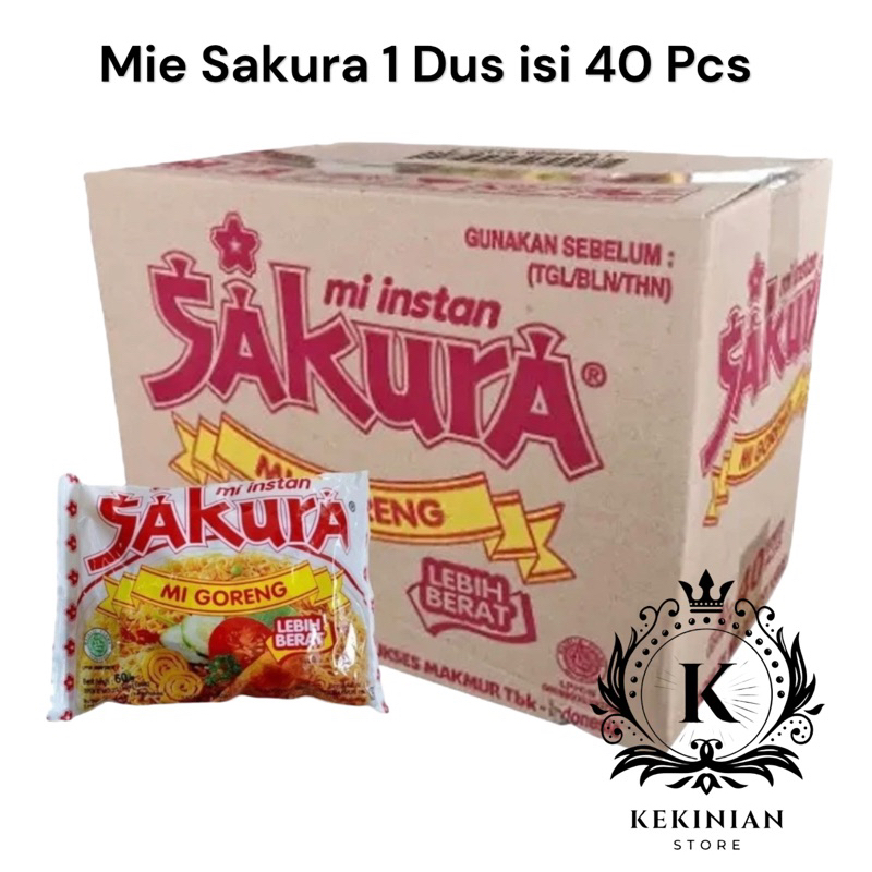 

SAKURA MIE INSTANT 1 DUS ISI 40 PCS @60gr