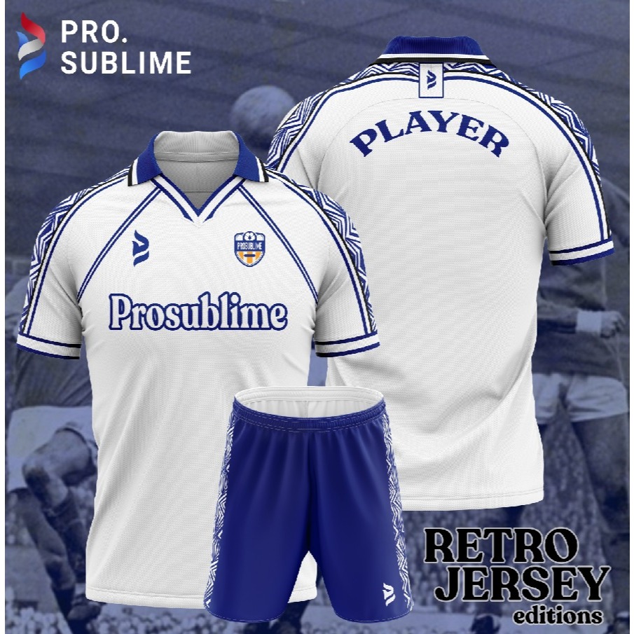 Jersey Futsal  & Jersey Sepak Bola /  CLASSIC BLUE FUTSAL RETRO Jersey PROSUBS - Jersey Futsal Jumbo