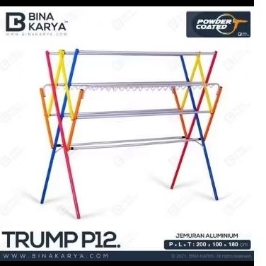 Jemuran Baju Murah 9 Tiang - Jemuran Pakaian Aluminium Berlaku COD 12 jalur tinggi 180cm - Free Ongk