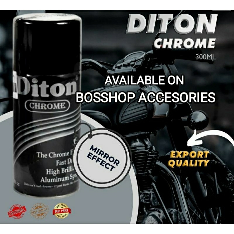 CAT DITON PREMIUM CHROME 300ml MIROR EFFECT CAT SEMPROT CHROME STAINLESS
