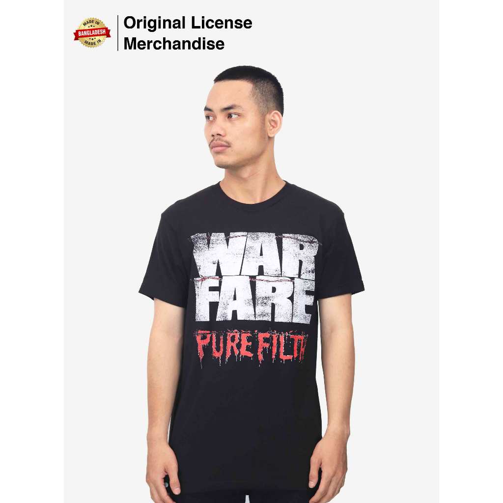 Kaos Baju Tshirt Musik Metal Band Original Import Pria Unisex WARFARE Pure Filth