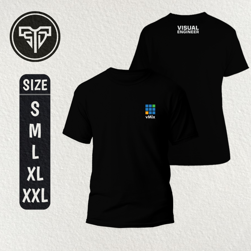 Kaos VMix Visual Engineer | Baju Vmix | Baju Crew Acara | Crew Streaming