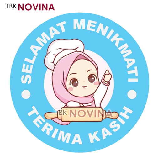 

[KODE HIJAB CHEF ] STIKER THANK YOU CUTE LUCU / STIKER LABEL SEGEL 2.5cm