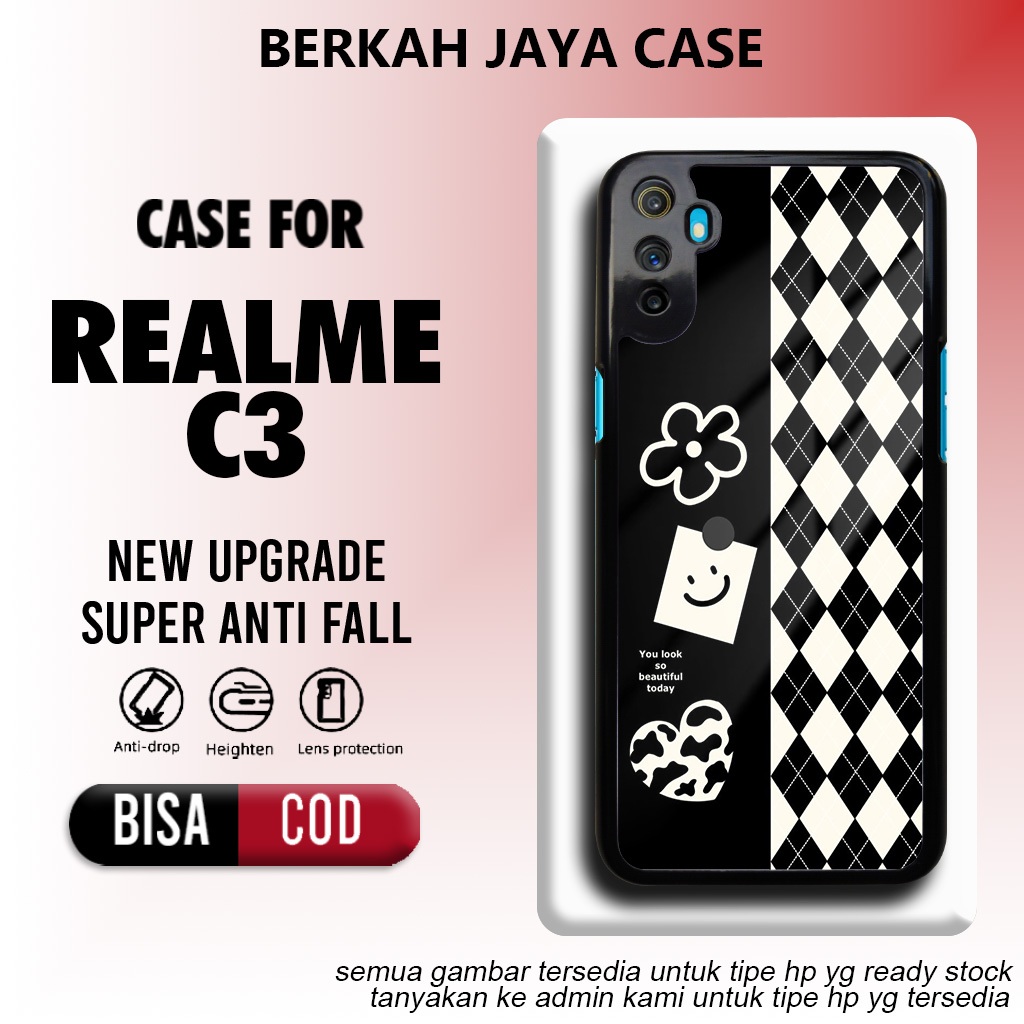Case Realme c3 Terbaru - Casing Realme c3 - Motif Cute 03 - Hardcase Premium Glossy - Softcase Hp Re