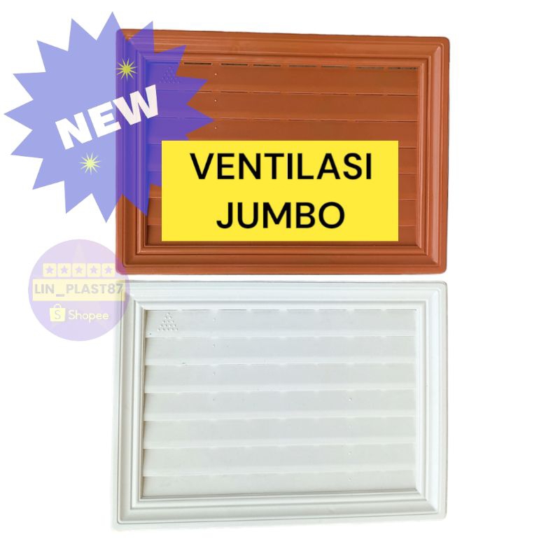 JALUSI PVC PLASTIK JUMBO | VENTILASI UDARA PINTU KAMAR MANDI | TOILET | KISI-KISI UDARA