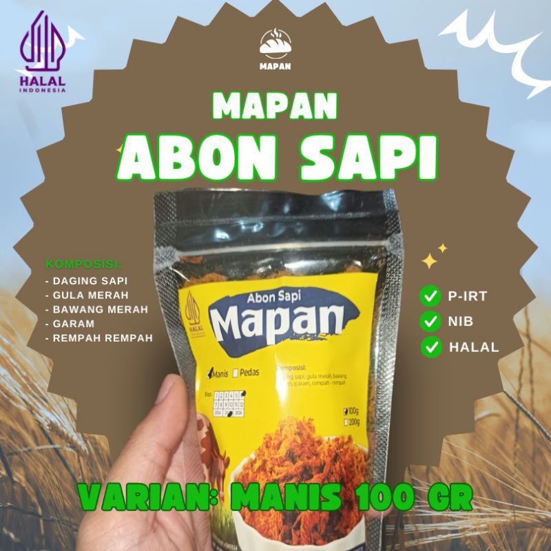 

ABON SAPI PREMIUM MAPAN - MANIS - BEEF FLOSS 100 GR