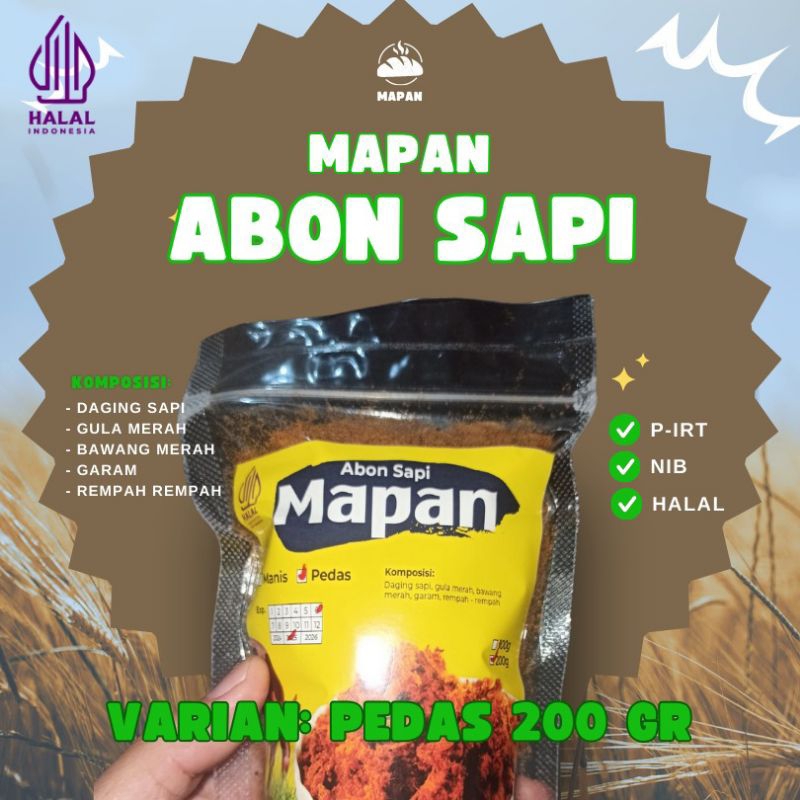 

ABON SAPI PREMIUM MAPAN - PEDAS - BEEF FLOSS - 200 GR