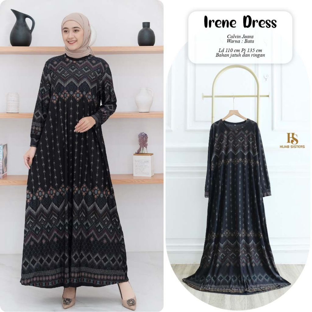 Baju Gamis Batik Modern Ld 130 120 110 Nyaman Melar Jumbo Bigsize Kekinian Kondangan Irene