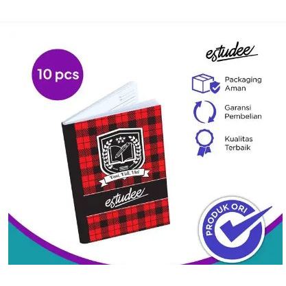 

Buku Tulis Ukuran B5 1 Pack isi 10 Pcs Motif Tartan Merah