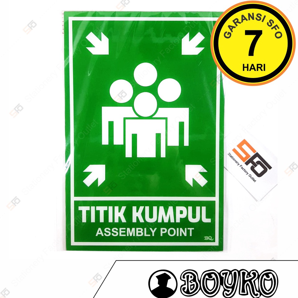 

KODE X98Y Akrilik Titik Kumpul Assembly Point Acrylic Sign Folio 2cm x 32cm