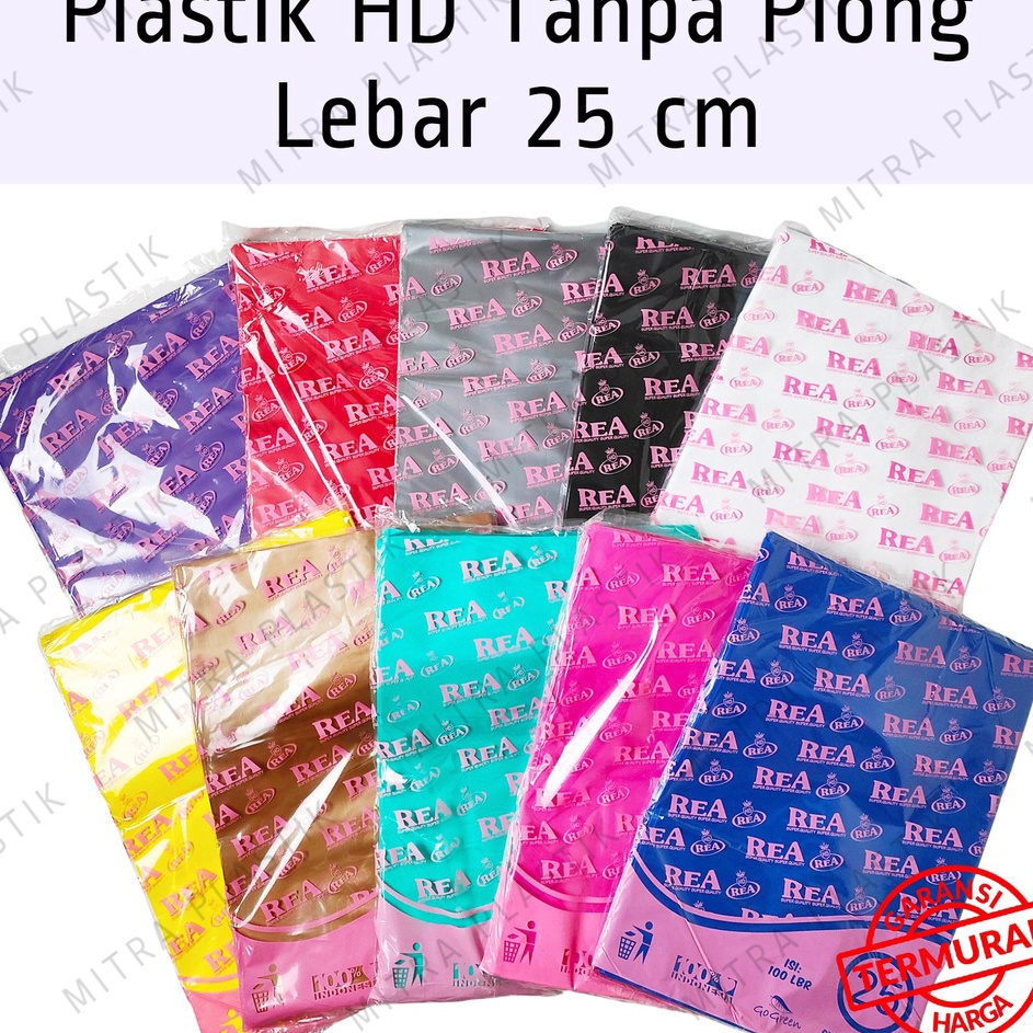 Terjangkau Plastik HD Tanpa Plong 25x35 REA Kantong Kresek Packing Online Shop Shopping Bag Tebal Silver