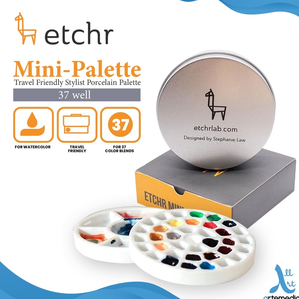 

KODE Q2S Etchr 37 Wells Mini Porcelain Palette