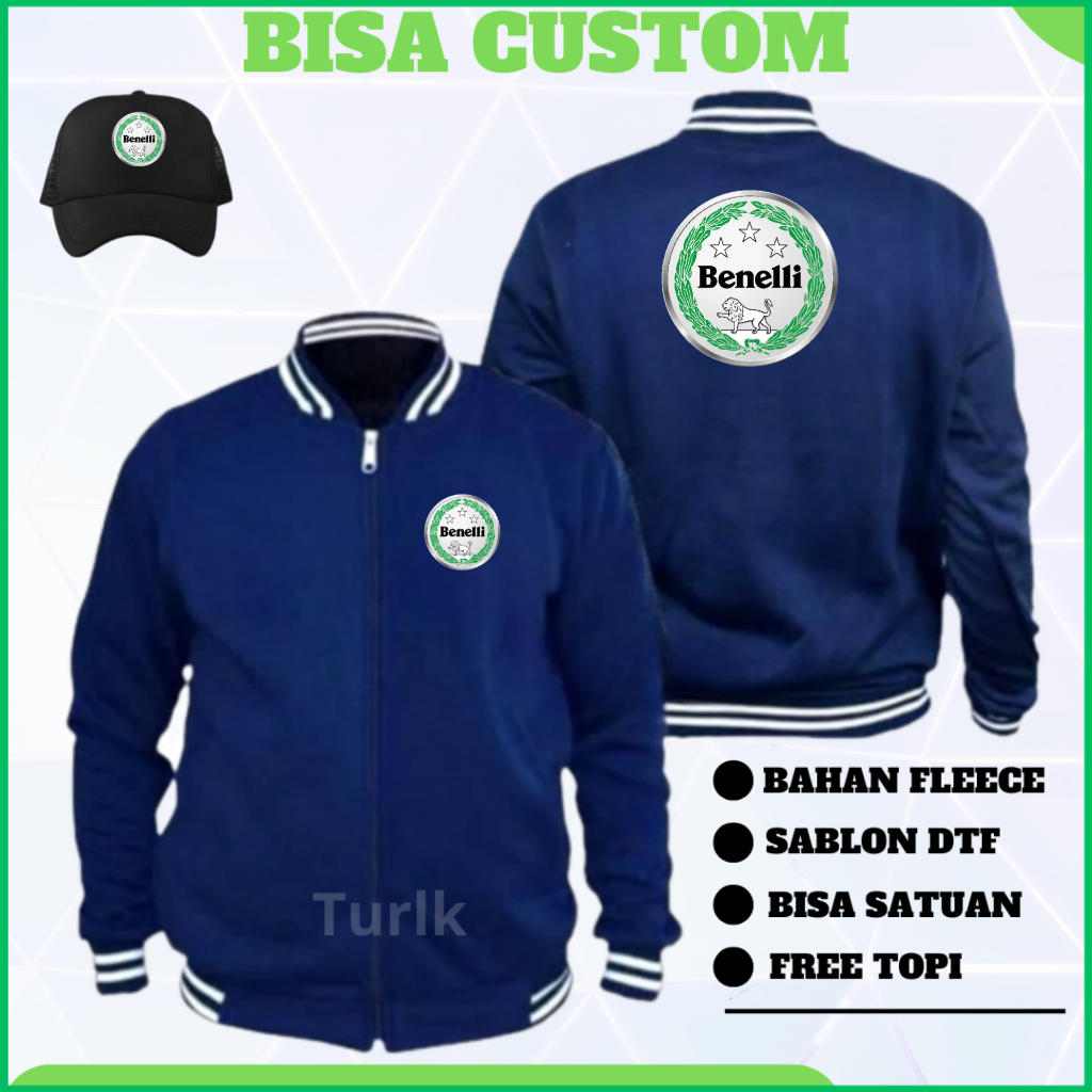 Jaket Benelli Jaket Motor Benelli Varsity Custom