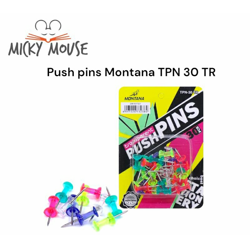 

Push Pin Montana TPN-30 TR / Push Pin Transparant Montana