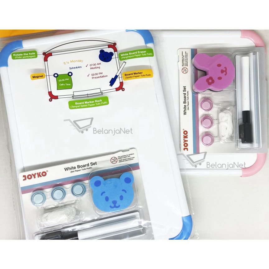 

KODE N49W Papan Tulis Putih Set Whiteboard Set Joyko WBS16CO
