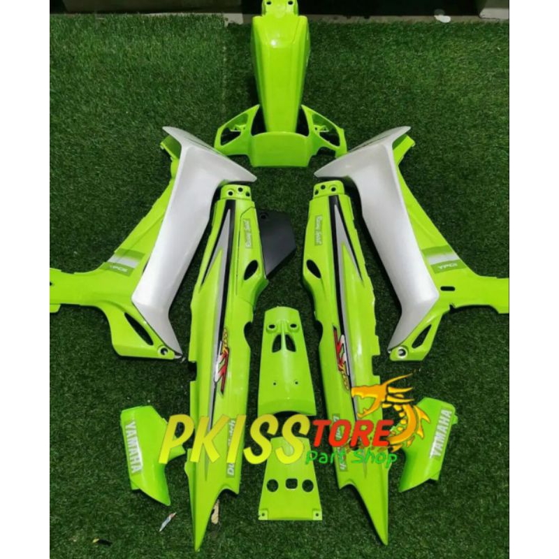 Cover Body Bodi Set Halus Yamaha Fizr Fiz R SS Two Hijau Stabilo