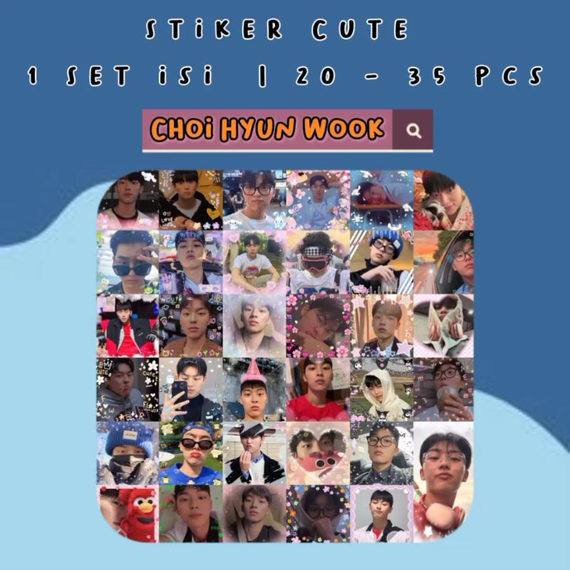 Stiker Choi Hyun Wook [ Isi 20 - 35 pcs ] / Stiker Choi Hyun Wook Kiyowo / AKTOR DRAMA KOREA / Twink