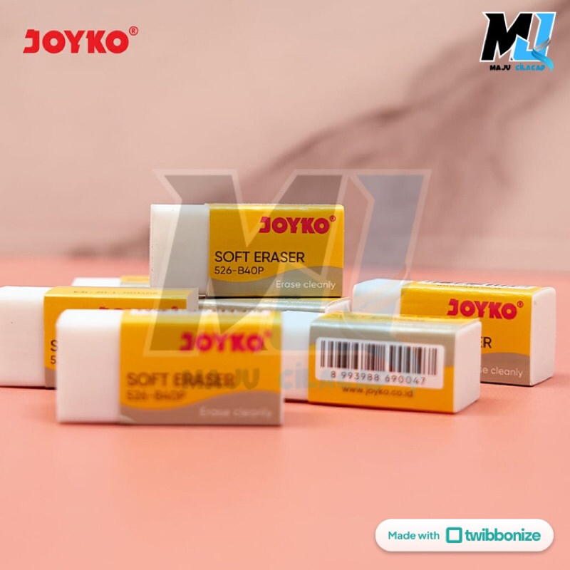 

10N Eraser Penghapus Joyko 526-B40L Atk Penghapus Murah Putih