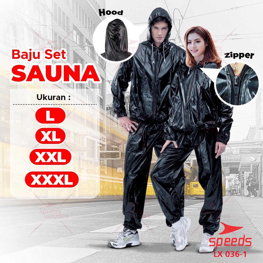 KODE E78V SPEEDS Baju Sauna suit satu Set Jaket Celana Original Baju Olahraga 361